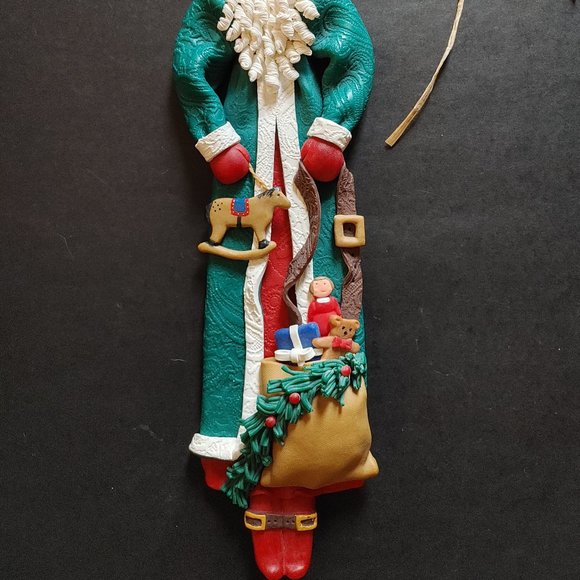Cynthia Madrid Father Xmas Santa Midwest of Cannon Falls Wall Decor 18" Folk Art - Picture 4 of 9